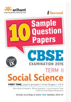 Arihant CBSE 10 Sample Question Paper Social Science Class IX
